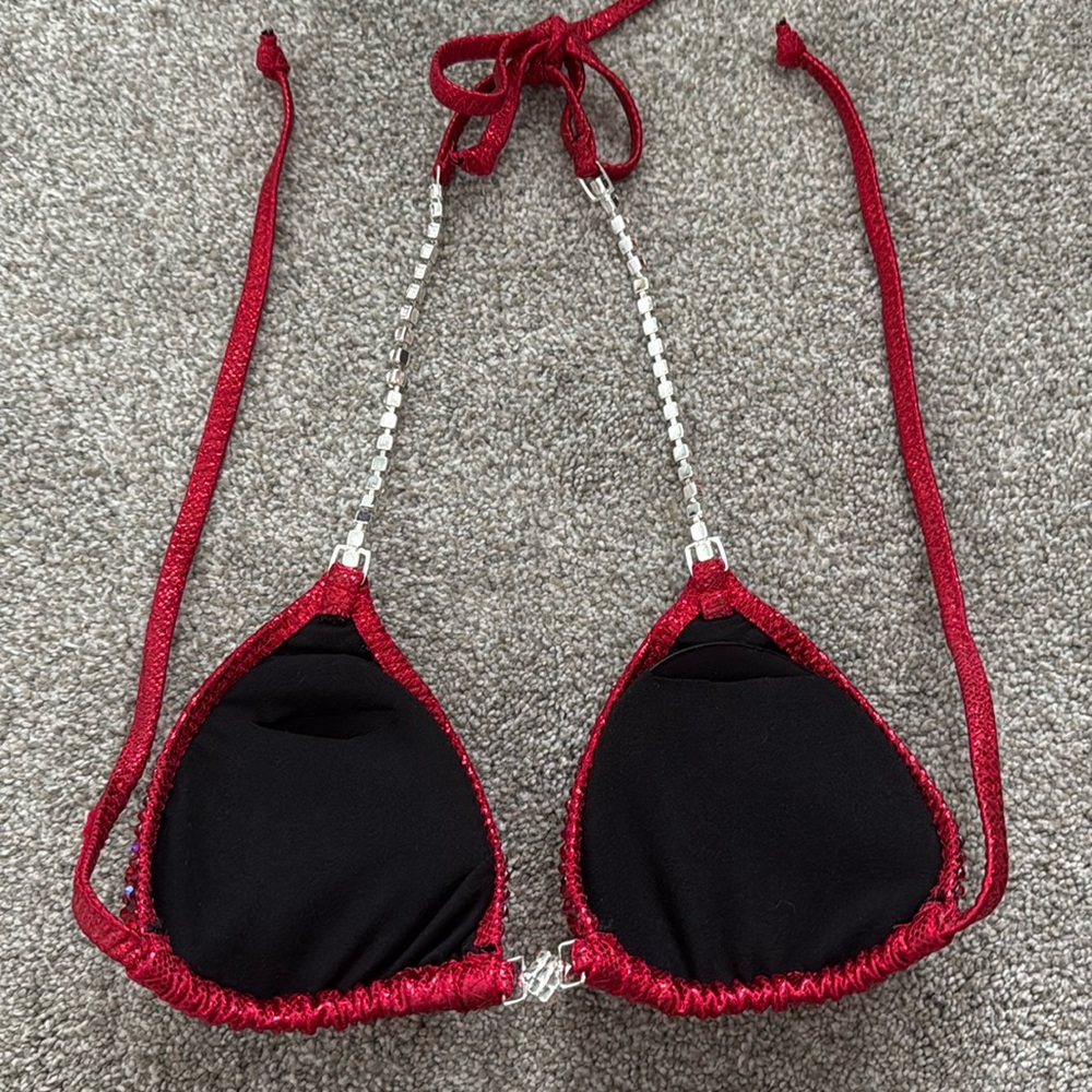 KH Red Crystal Competition Bikini Set. - Picture 4 of 7